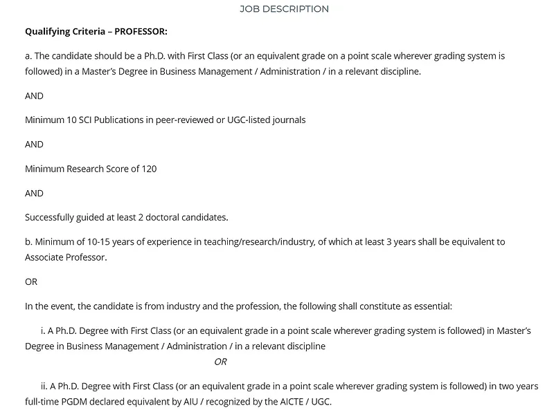 NMIMS Faculty Recruitment: Professor in Business Management