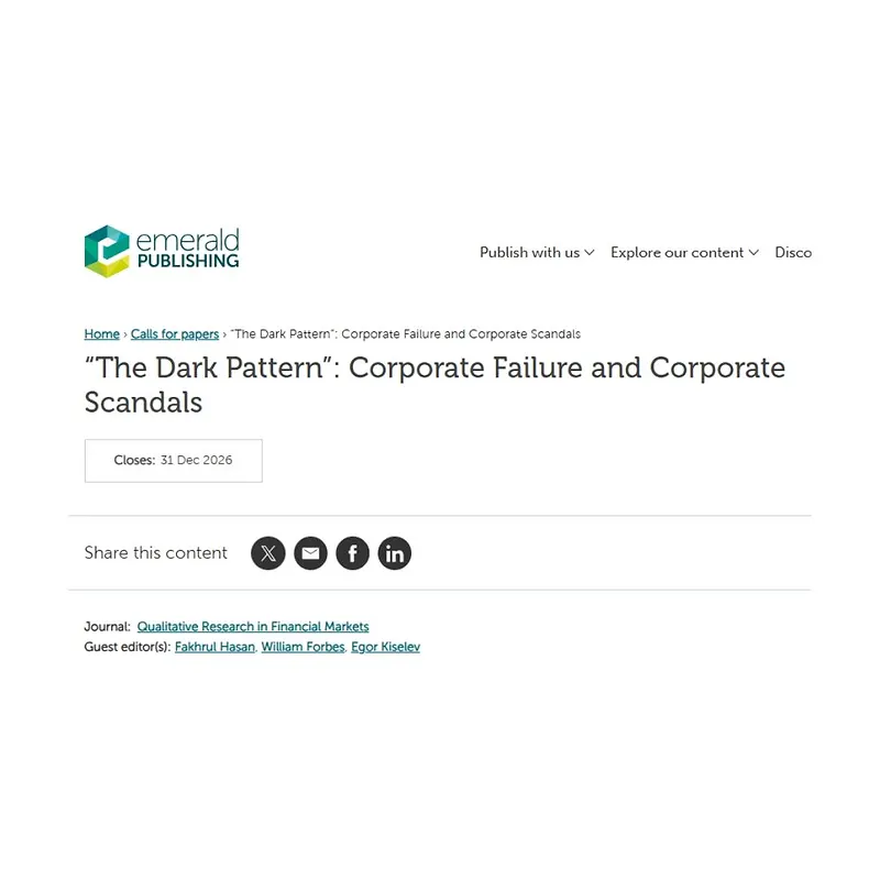“The Dark Pattern”: Corporate Failure and Corporate Scandals