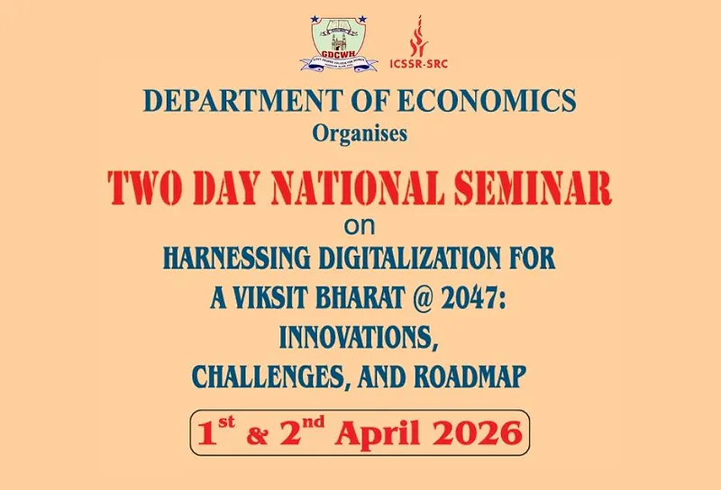 Call for Papers - Two-Day National Seminar 2026 | Harnessing Digitalization for a Viksit Bharat @ 2047