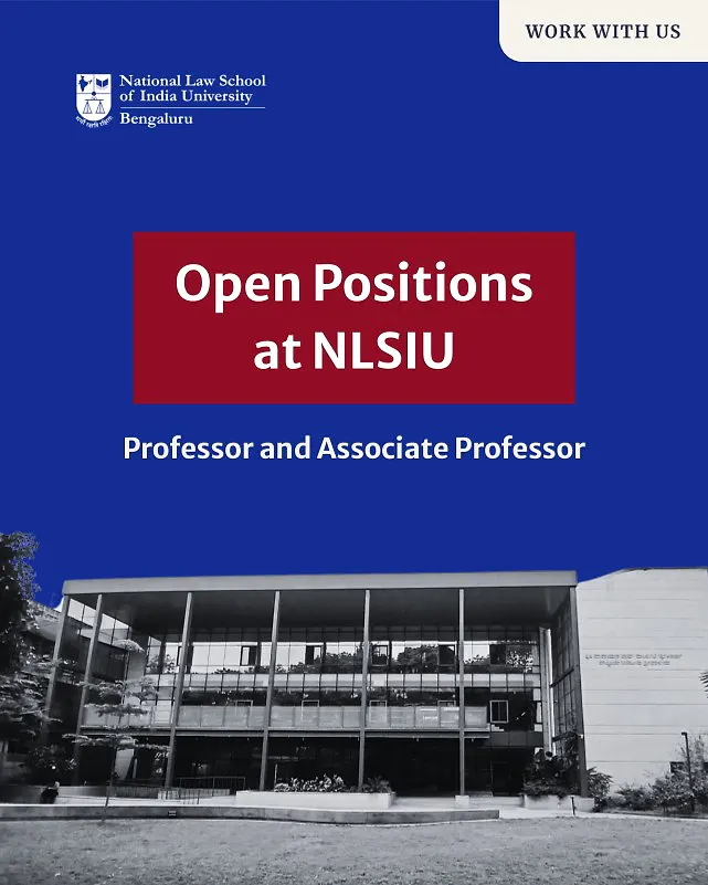 NLSIU Bengaluru Faculty Recruitment 2026