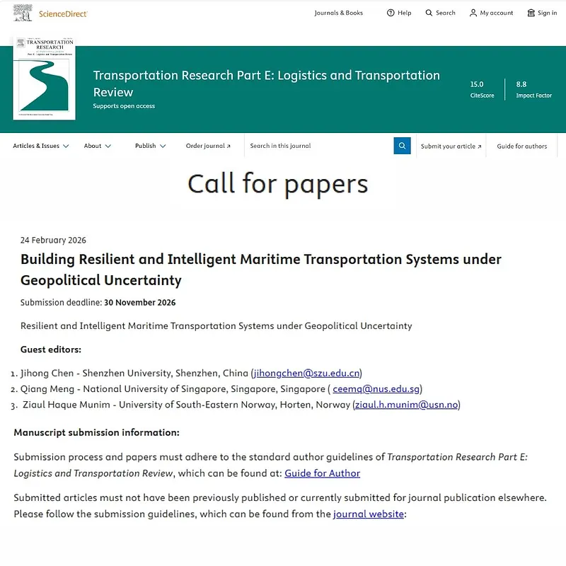 Building Resilient and Intelligent Maritime Transportation Systems under Geopolitical Uncertainty