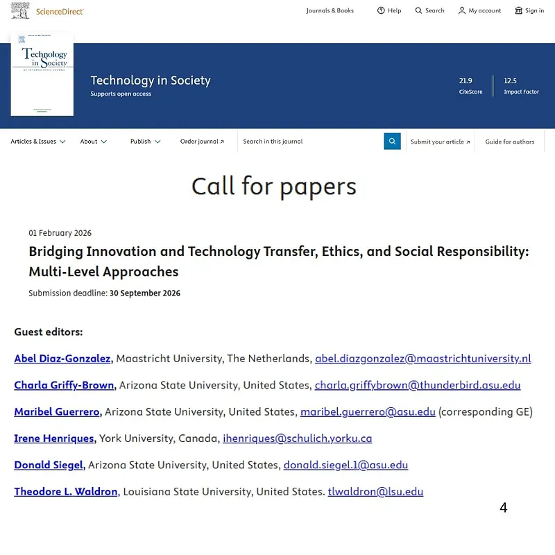 Bridging Innovation and Technology Transfer, Ethics, and Social Responsibility: Multi‑Level Approaches