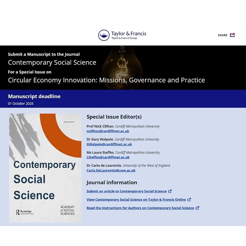  Circular Economy Innovation: Missions, Governance and Practice