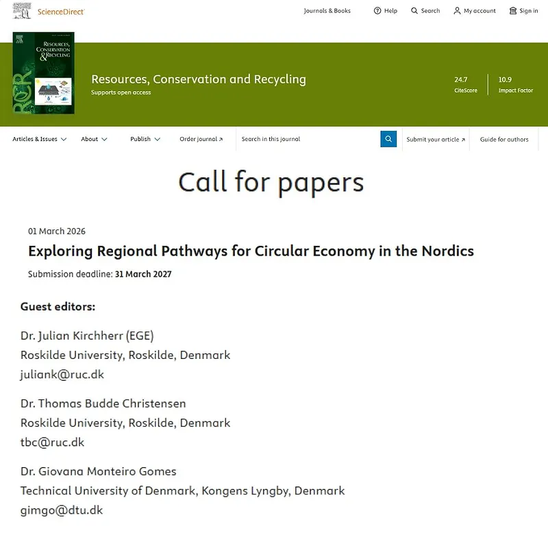 Exploring Regional Pathways for Circular Economy in the Nordics