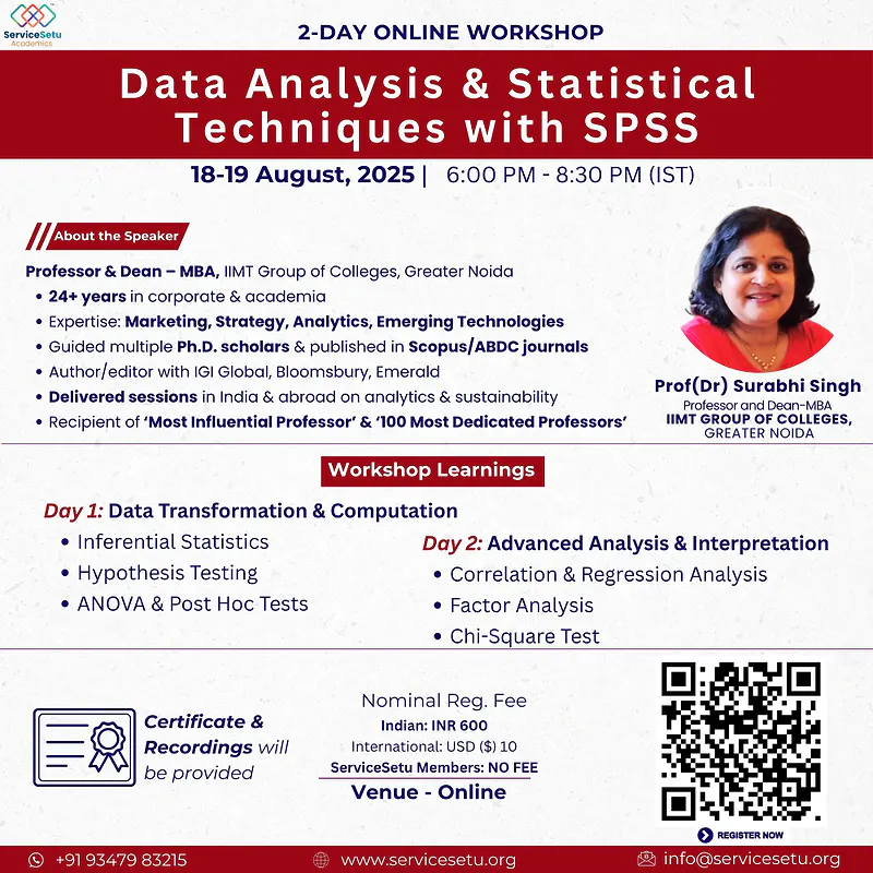 Data Analysis & Statistical Techniques with SPSS