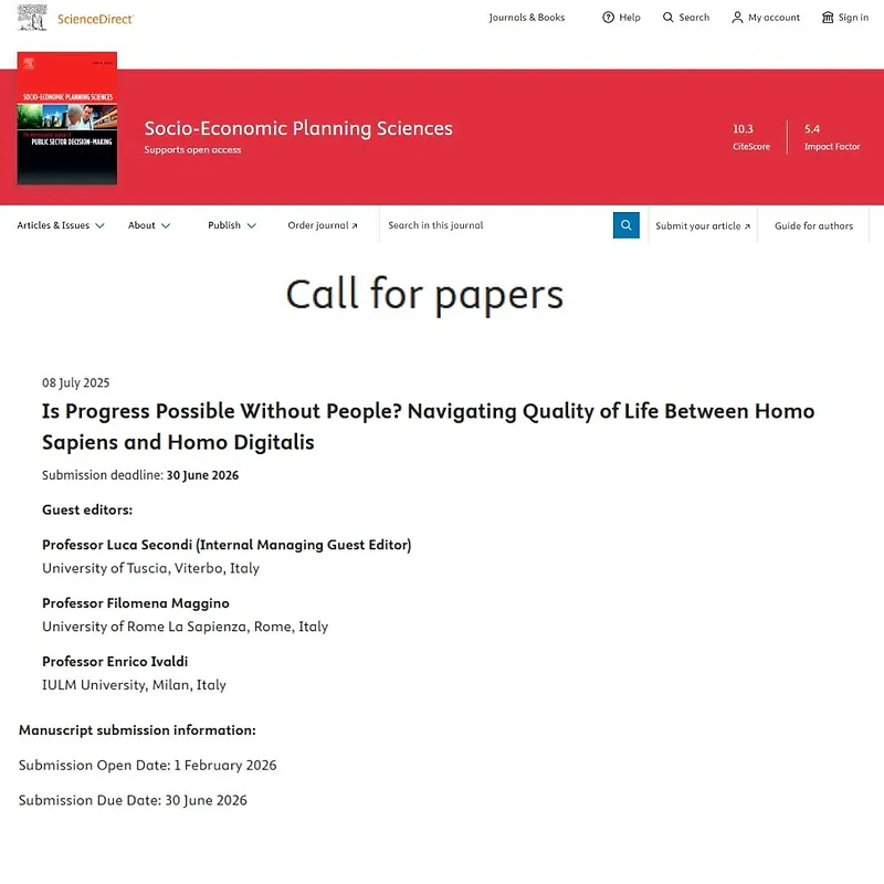 “Is Progress Possible Without People? Navigating Quality of Life Between Homo Sapiens and Homo Digitalis”