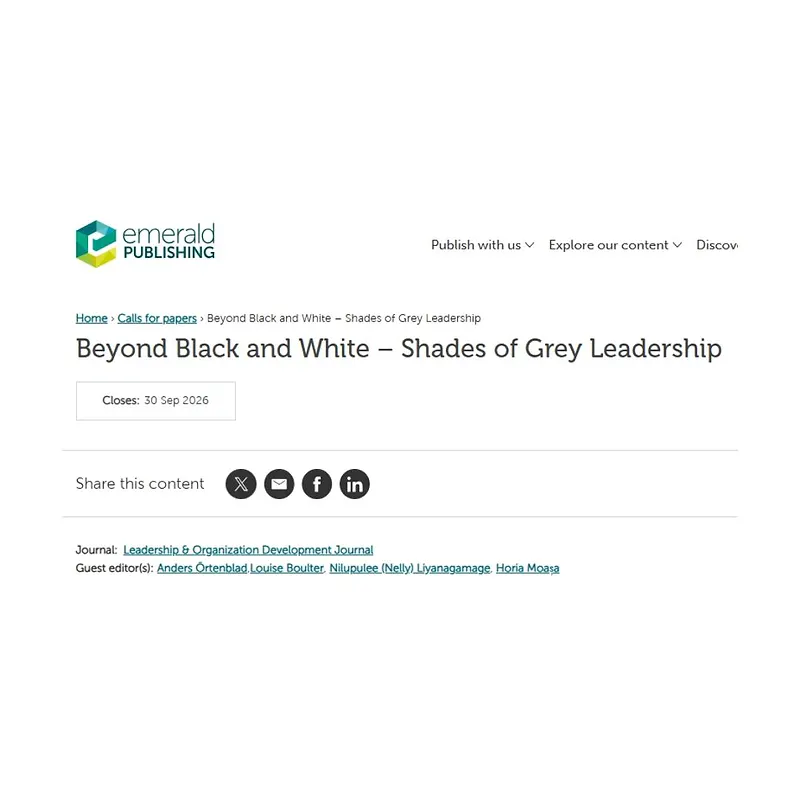 Beyond Black and White – Shades of Grey Leadership