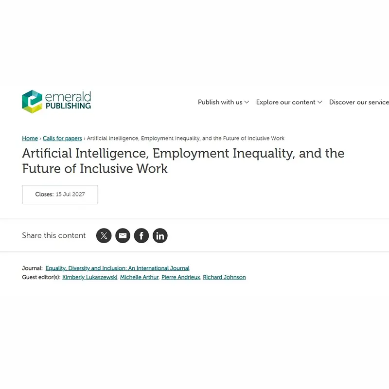 Artificial Intelligence, Employment Inequality, and the Future of Inclusive Work