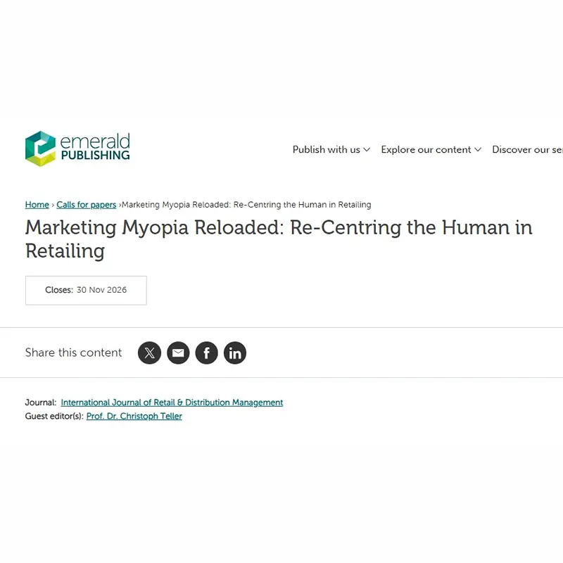 Marketing Myopia Reloaded: Re-Centring the Human in Retailing