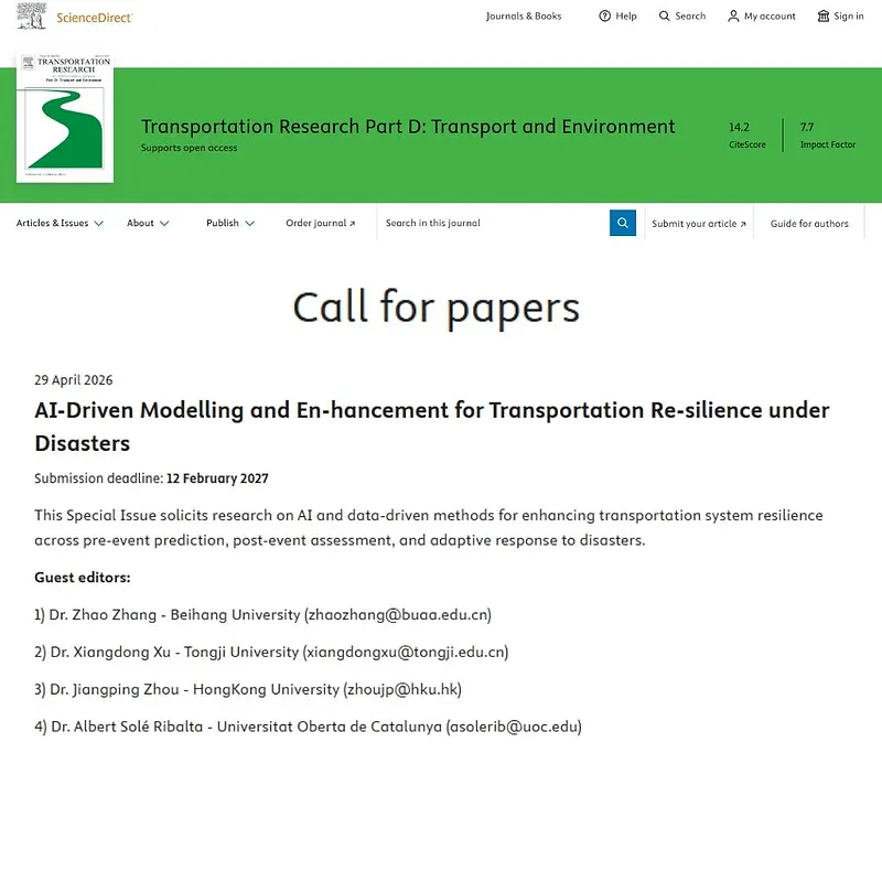 “AI-Driven Modelling and Enhancement for Transportation Resilience under Disasters”