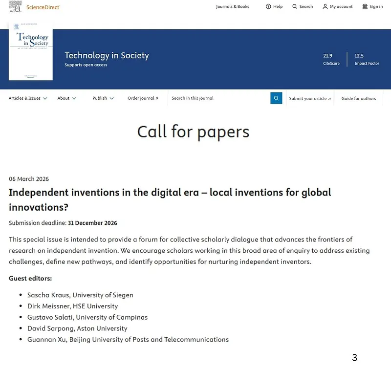  Independent inventions in the digital era – local inventions for global innovations?