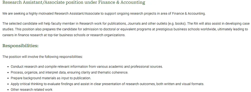 Research Assistant/Associate Recruitment 2026 at IIM Udaipur – Finance & Accounting