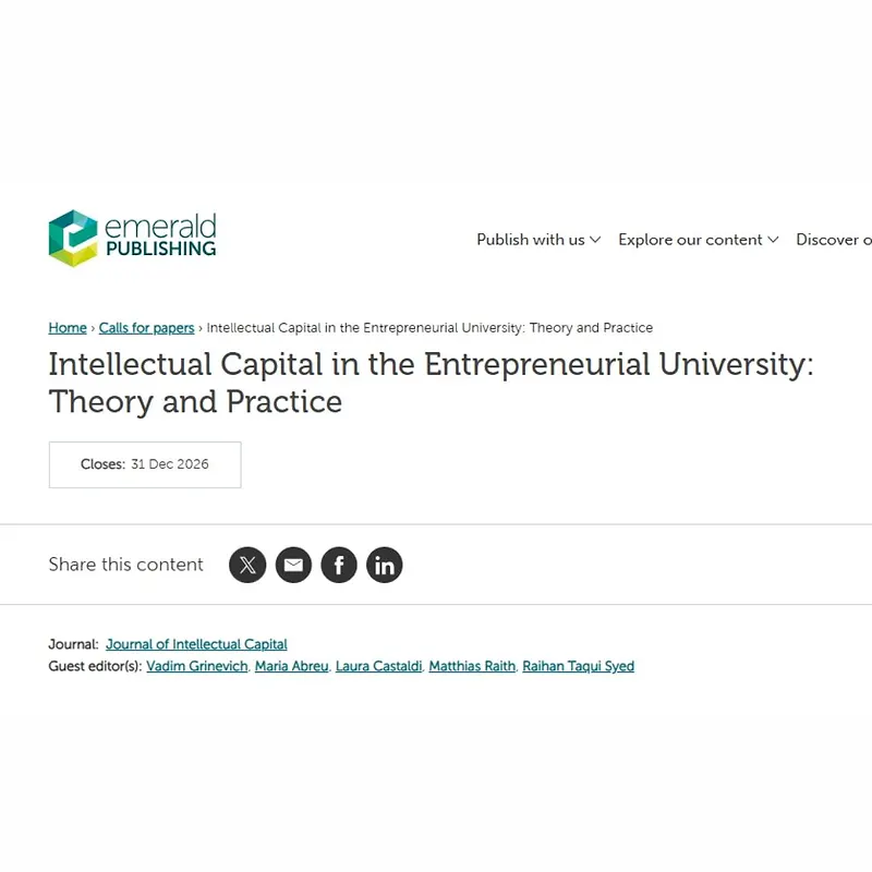Intellectual Capital in the Entrepreneurial University: Theory and Practice