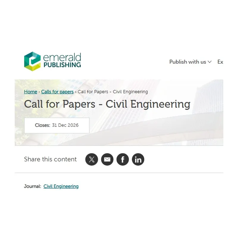  Call for Papers Civil Engineering
