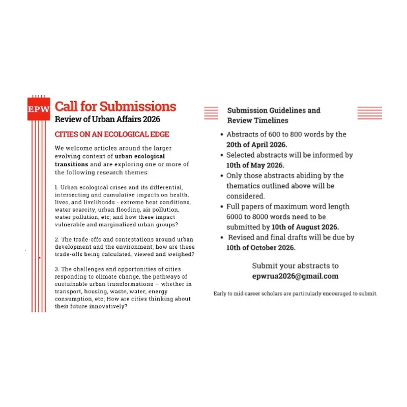  CITIES ON AN ECOLOGICAL EDGE - Review of Urban Affairs 2026