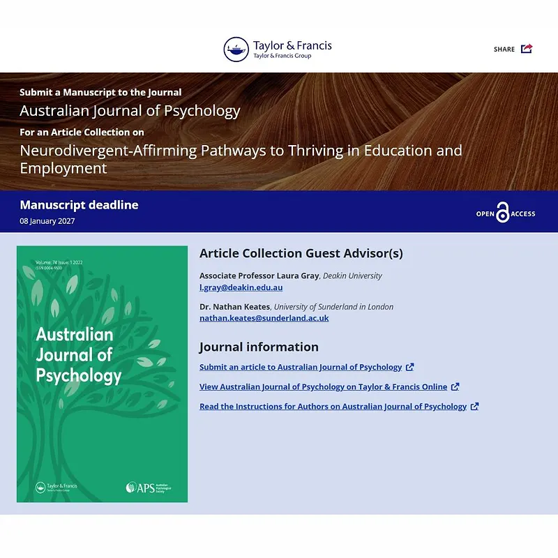 Neurodivergent-Affirming Pathways to Thriving in Education and Employment