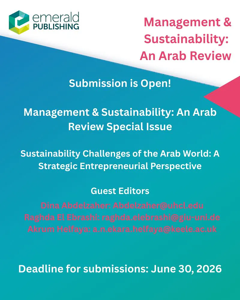 Call for Papers: Sustainability Challenges of the Arab World – Strategic Entrepreneurial Perspective