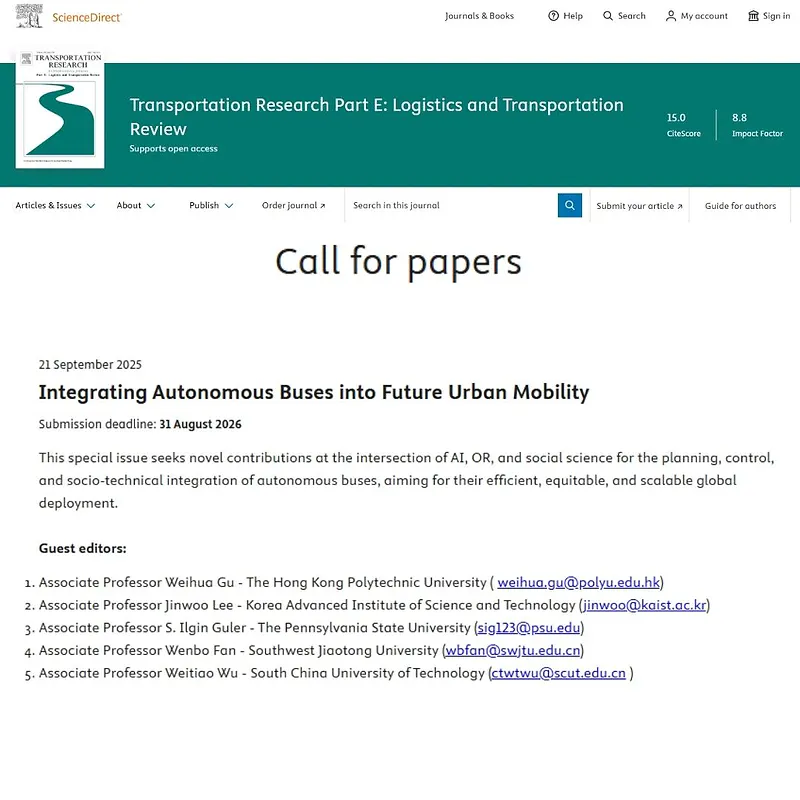 “Integrating Autonomous Buses into Future Urban Mobility”