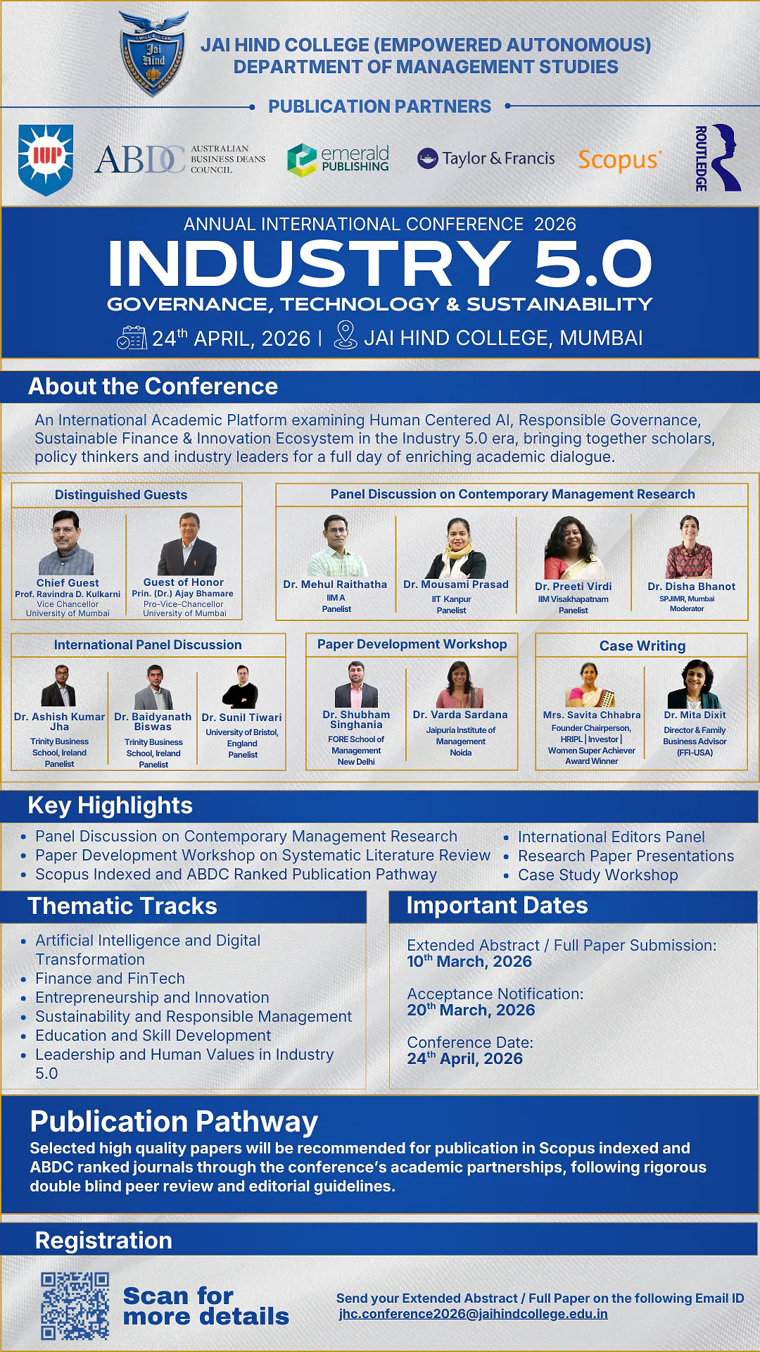 Industry 5.0: Governance, Technology & Sustainability | Annual International Conference 2026