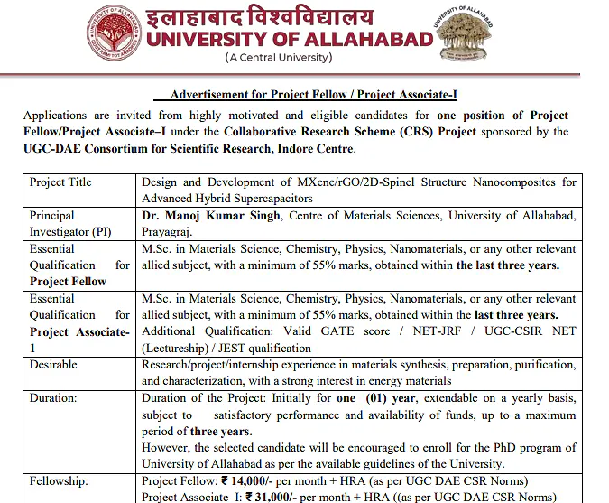 Junior Research Fellow (JRF) Recruitment 2026 at IIITDM Jabalpur – ANRF-PMECRG Sponsored Project