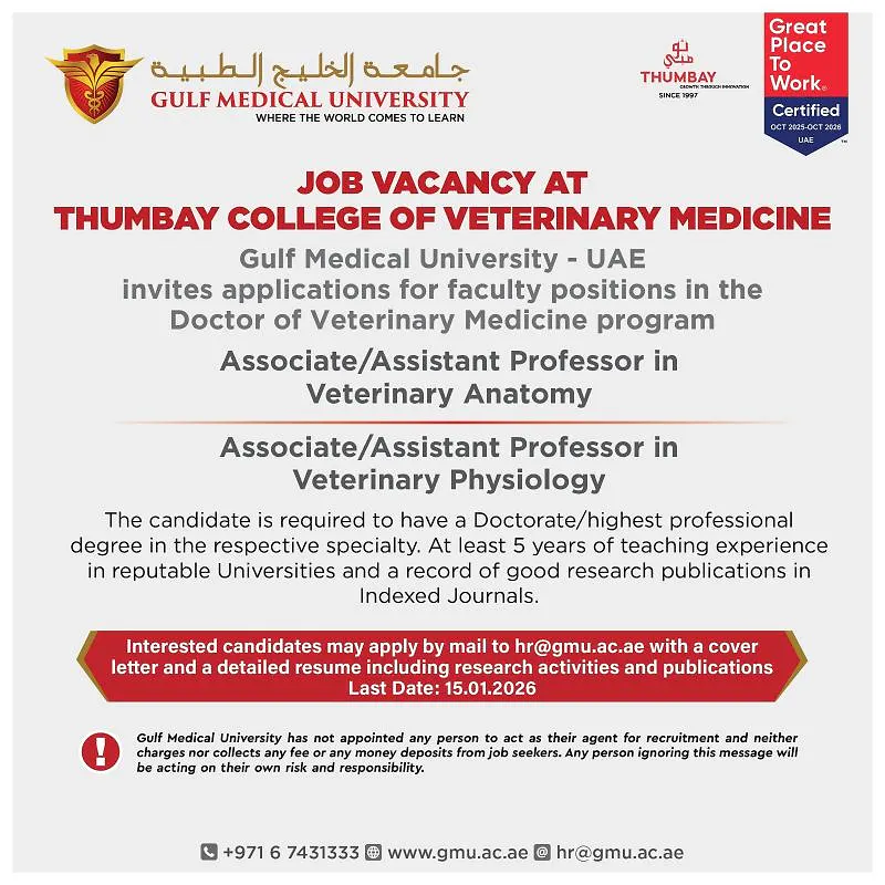 Faculty Positions in Veterinary Medicine