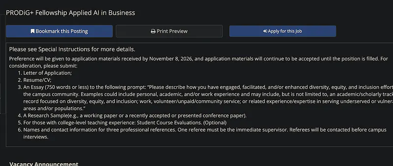 Postdoctoral Opportunity: PRODiG+ Fellowship in Applied AI in Business – SUNY Geneseo