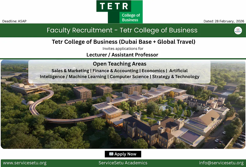 Lecturer / Assistant Professor Positions  - Dubai