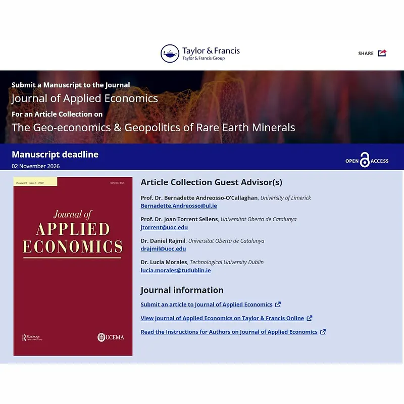 The Geo-economics & Geopolitics of Rare Earth Minerals