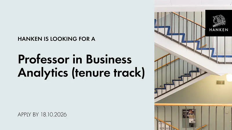 Tenure-Track Faculty Position in Business Analytics – Hanken School of Economics