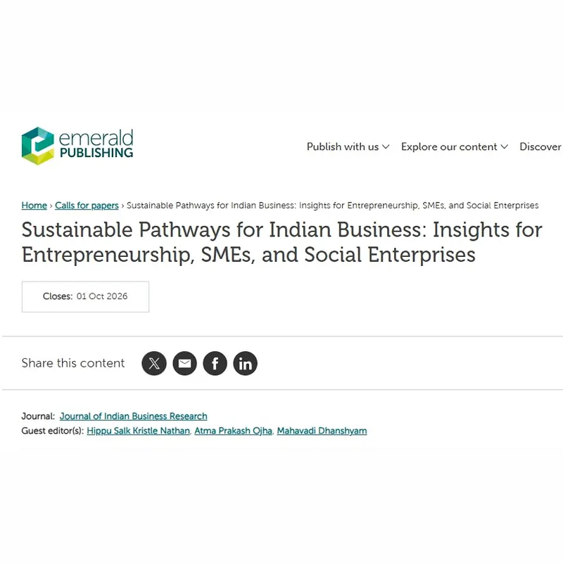 Sustainable Pathways for Indian Business: Insights for Entrepreneurship, SMEs, and Social Enterprises