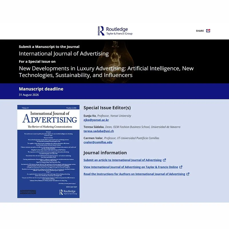 New Developments in Luxury Advertising: Artificial Intelligence, New Technologies, Sustainability, and Influencers