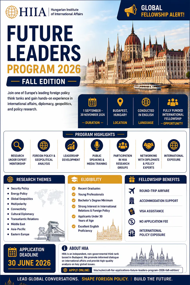 Call for Applications: Future Leaders Program -  2026 Fall Edition