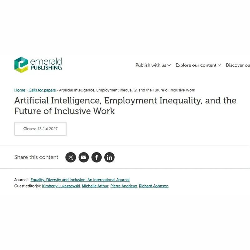Artificial Intelligence, Employment Inequality, and the Future of Inclusive Work