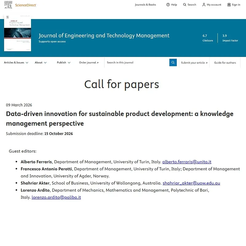 Data-driven innovation for sustainable product development: a knowledge management perspective