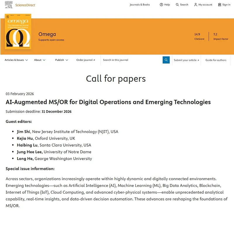AI‑Augmented MS/OR for Digital Operations and Emerging Technologies