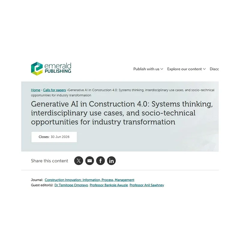 Generative AI in Construction 4.0: Systems Thinking, Interdisciplinary Use Cases, and Socio-Technical Opportunities for Industry Transformation
