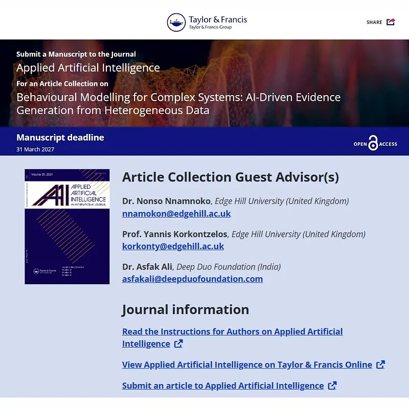 Behavioural Modelling for Complex Systems: AI-Driven Evidence Generation from Heterogeneous Data