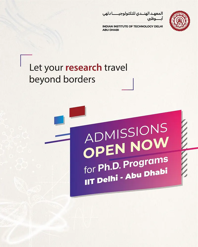 IIT Delhi – Abu Dhabi Opens Applications for PhD Programmes