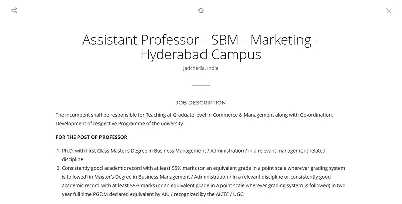 Professor / Associate Professor / Assistant Professor (Marketing) | School of Business Management (SBM), NMIMS University