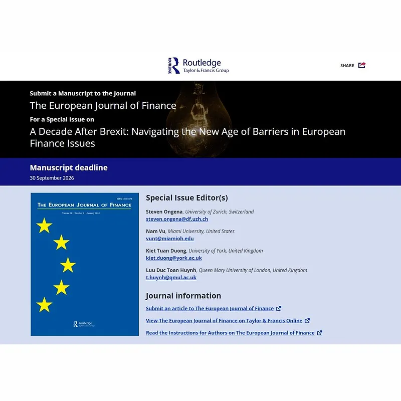 A Decade After Brexit: Navigating the New Age of Barriers in European Finance Issues