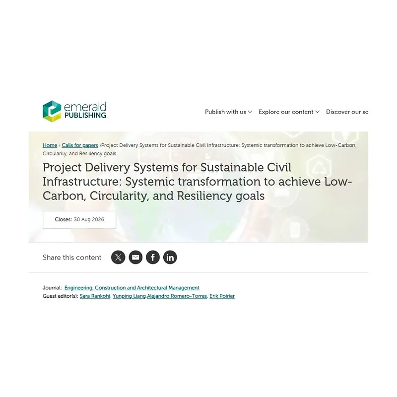 Project Delivery Systems for Sustainable Civil Infrastructure: Systemic transformation to achieve Low-Carbon, Circularity, and Resiliency goals