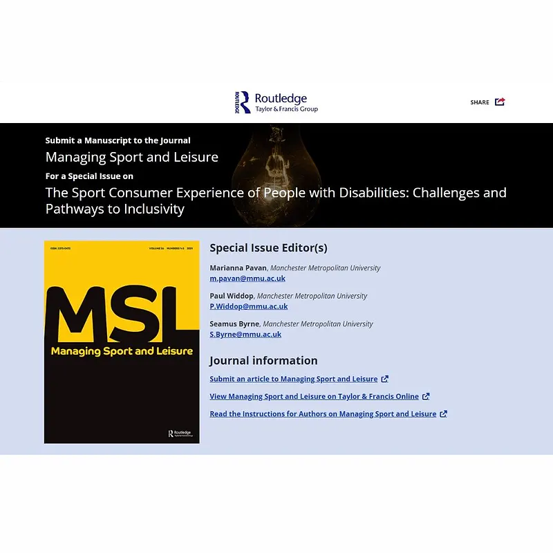 The Sport Consumer Experience of People with Disabilities: Challenges and Pathways to Inclusivity