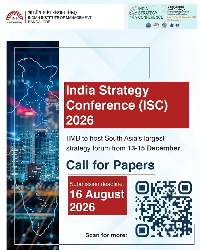 India Strategy Conference (ISC) 2026 – Call for Papers