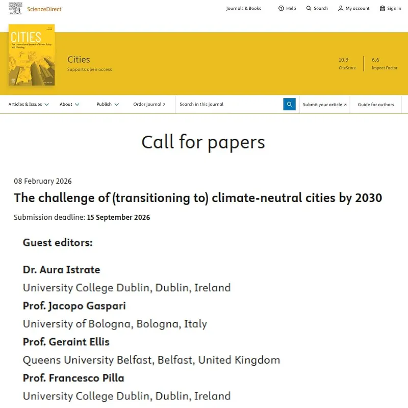 The Challenge of (Transitioning to) Climate‑Neutral Cities by 2030