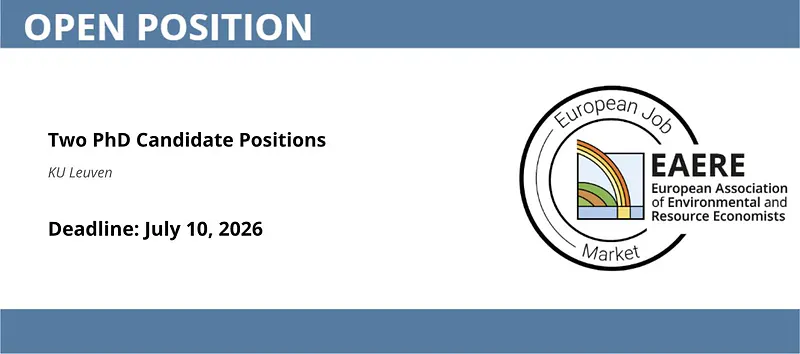 KU Leuven Recruitment 2026: Two PhD Positions in the Economics of Biodiversity and Nature Restoration