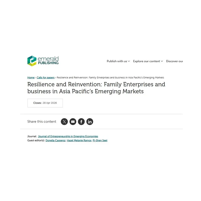 Resilience and Reinvention: Family Enterprises and Business in Asia Pacific’s Emerging Markets