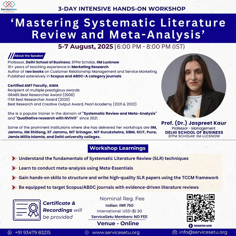 Workshop on Systematic Literature Review and Meta-Analysis