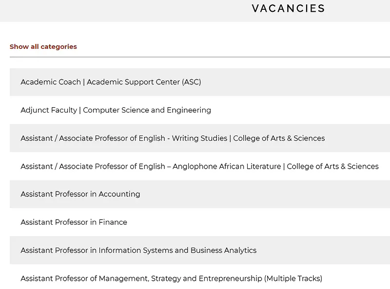 Faculty Opportunities: Assistant Professor in Information Systems, Business Analytics & Accounting – American University of Sharjah