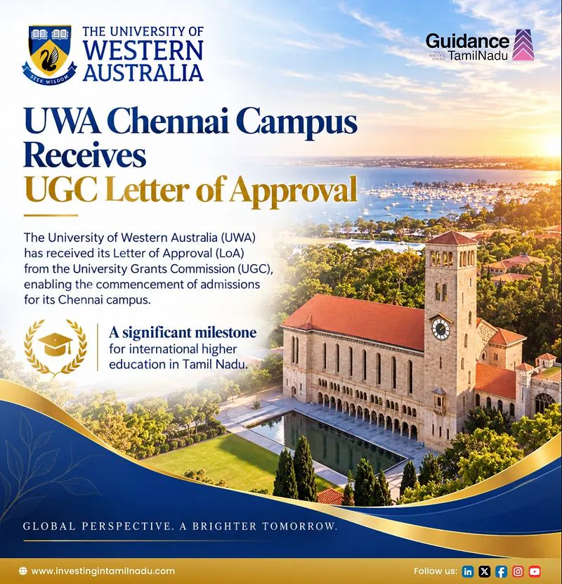 Congratulations to The University of Western Australia on Receiving UGC Approval for its Chennai Campus