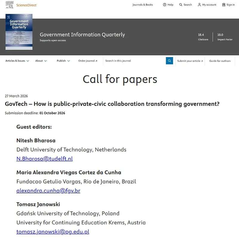 "GovTech – How is public-private-civic collaboration transforming government?"